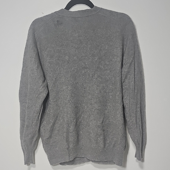 Gray Unisex Cardigan Sweater - Picture 4 of 8